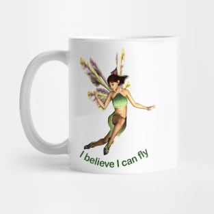 I believe I can fly fairy faerie elf butterfly wings flying Mug